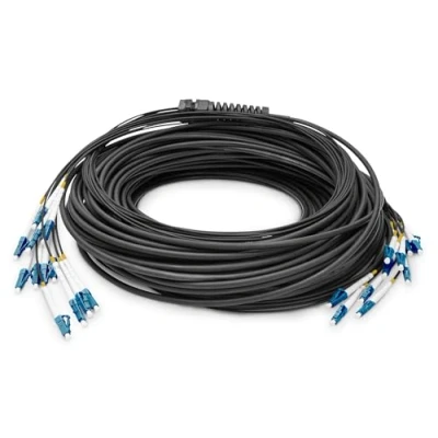 Abbildung von DIGITUS DK 2A33CU100BK BBB Glasfaserkabel OS2 100 m LC (UPC) zu 12 Fasern Breakout Kabel 1/10 Gbit/s SM Singlemode Lichtleiterkabel Faser: G.657.A1 9/125 µ Schwarz (Black)