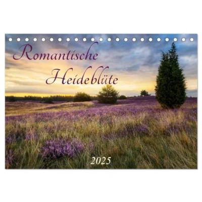 Abbildung von Romantische Heideblüte (Tischkalender 2025 DIN A5 quer), CALVENDO Monatskalender