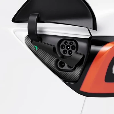 Abbildung von Spigen Tesla Model Y und 3 2021 2023 Ladeanschluss Schutzfolie, Installationsset im Lieferumfang enthalten, Kompatibel mit 3, Kratzfeste Ladeanschlussschutzfolie Carbon Edition