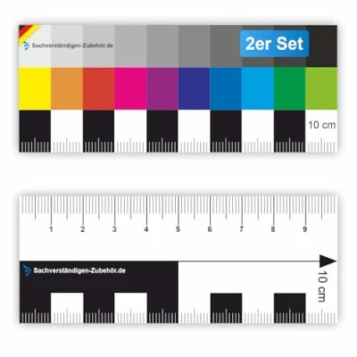 Abbildung von Sachverständigen Zubehör® Graukarte für Weißabgleich als [STARKER Magnet 115 g/cm²] 2er Set Fotografie Farbfächer ColorChecker Farbkarten Farbrad Fotobearbeitungsprogramm