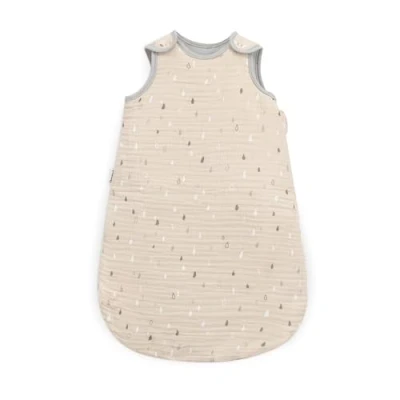 Abbildung von Ehrenkind® Musselin Babyschlafsack 2.5 TOG 100% Bio Baumwolle Natur mit Tropfen Baby Schlafsack 74/80 Oeko Tex zertifiziert