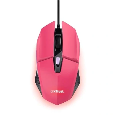 Abbildung von Trust Gaming GXT 109P Felox Maus mit 6 Programmierbare Tasten, Mehrfarbige LED Beleuchtung, 200 6400 DPI, USB Kabel 150 cm, PC Integrierte Software für Computer/Laptop Rosa
