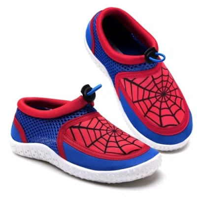 Abbildung von Wasserschuhe Kinder Jungen Badeschuhe Kleinkind Schwimmschuhe Strandschuhe Aquaschuhe(Spinnennetz,34)