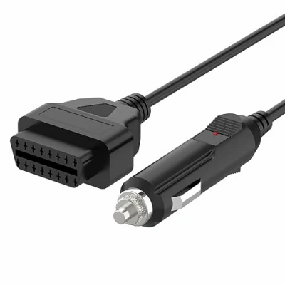 Abbildung von Bolwins J56CS OBD2 zu Zigarettenanzünder Stecker Adapter 16 Pin Kabel für 12V DC Stromquelle, Buchse Stromversorgungskabel