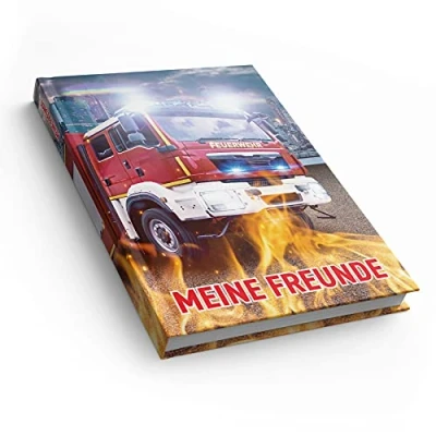 Abbildung von itenga Notizbuch Freundebuch Feuerwehr DIN A5, 88 Seiten 150g Naturpapier