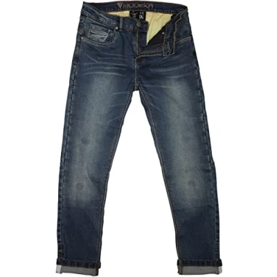 Abbildung von Modeka Glenn Slim Motorrad Textilhose, blue stone waschung, 31