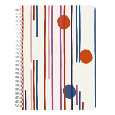 Abbildung von Clairefontaine 115787C Punchy Line, Notizheft mit Doppelspirale DIN A5, 14,8x21cm, 74 Blatt liniert, 90g, Motive sortiert, 1 Stück