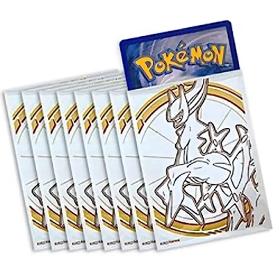 Abbildung von Elite Trainer Box Hüllen für Pokémon [65 Hüllen], Zeige deine Karten mit den Promotionshüllen der ETB Boxen, von (Arceus Weiß)