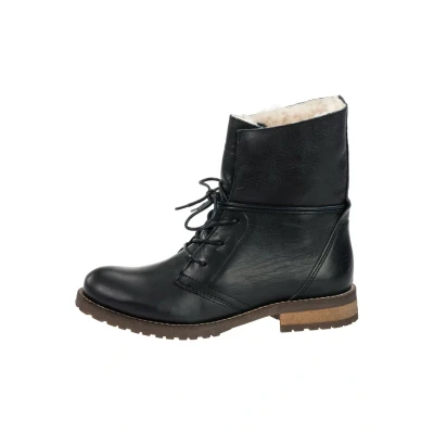Abbildung von Palado Stiefeletten Damen Kasos bequeme Boots Made in Portugal warm gefütterte Stiefel modische Winterschuhe Christieblack/Black UK4,5 EU37
