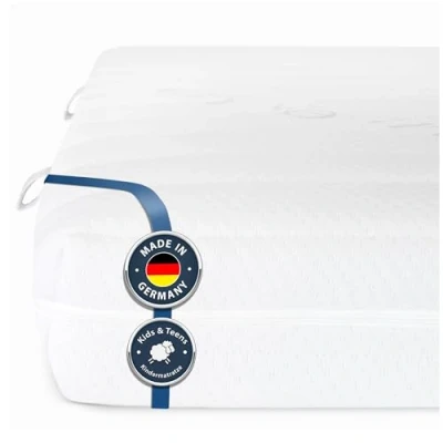 Abbildung von BMM Kindermatratze UpMat 140x200cm H2 für Hochbetten/Kaltschaummatratze Öko Tex Zertifiziert/für alle gängigen Hoch Betten/Matratzen produziert in Deutschland