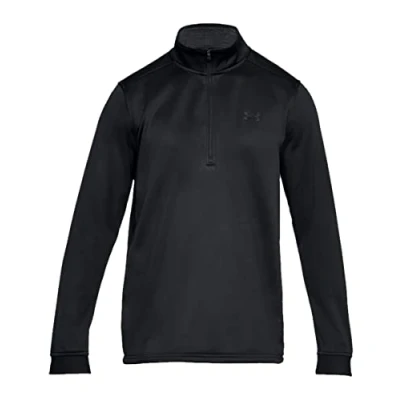 Abbildung von Under Armour Herren Oberteil FLEECE 1/2 ZIP, Schwarz, XL, 1320745 001, Schwarz (Black/Black (001))