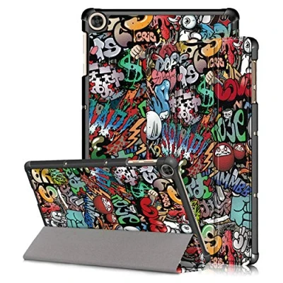 Abbildung von Kemocy Schutzhülle für Huawei MatePad T10 / T10S,PU Leder Flip Cover mit Standfunktion Hülle T10s 10.1&quot; AGS3 L09 W09 9.7&quot; AGR Tablet,Graffiti