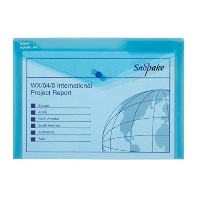 Abbildung von Snopake Dokumententasche Polyfile/12838X A4 blau PP Inh.5
