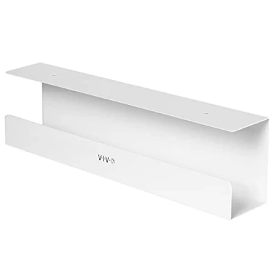 Abbildung von VIVO Under DESK 42 cm Kabelmanagement Tablett, Steckdosenleisten Halter, Kabel Organizer, Draht Tamer für Büro und Zuhause, weiß, AC06 1CW