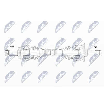 Abbildung von NTY NPW BM 099 Antriebswelle Hinterachse rechts BMW: 5 Limousine, Touring