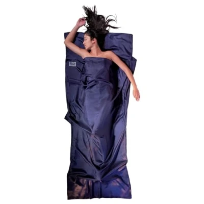 Abbildung von Cocoon Hüttenschlafsack Seide (Dunkelblau One Size) Schlafsäcke