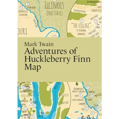 Abbildung von Mark Twain: Adventures of Huckleberry Finn Map (Paris Grafik&#039;s Literary Maps)