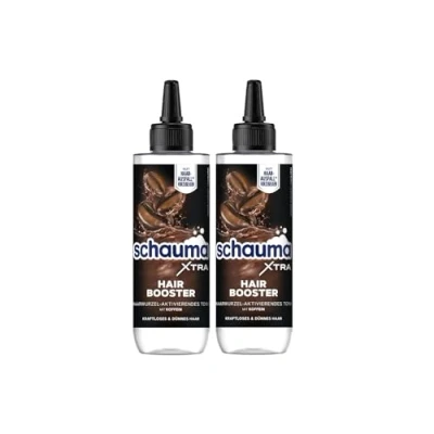 Abbildung von SCHAUMA XTRA Hair Booster Tonic (2x 200 ml), hilft Haarausfall vorzubeugen, Kopfhaut Tonikum mit Koffein aktiviert die Haarwurzel bei kraftlosem &amp; dünnem Haar