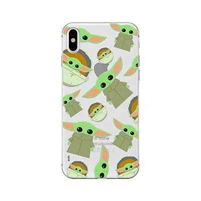 Abbildung von ERT GROUP, Original und Offiziell lizenziertes Star Wars Baby Yoda Handyhülle für iPhone XS MAX, Case, Hülle, Cover aus Kunststoff TPU Silikon, schützt vor Stößen Kratzern