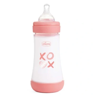 Abbildung von Chicco Perfect 5 x Anti Colic Flasche 240 ml Mittlerer Durchfluss für Neugeborene 2m+, Silikonsauger, mit Intui Flow System
