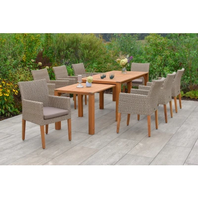 Abbildung von MERXX Garten Essgruppe &quot;Ranzano&quot;, (Set, 17 tlg.), 8 Sessel inkl. Sitzkissen, Ausziehtisch