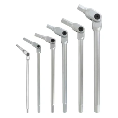 Abbildung von Bondhus 08 0420 00010 HEX PRO Gelenkkopfschlüsselsatz, Größen: 3, 4, 5, 6, 8 und 10 mm (6 teilig), Chrom