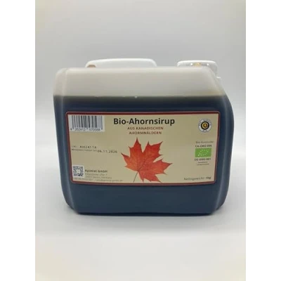 Abbildung von Apimiel Bio Ahornsirup aus Kanada im 3kg Kanister
