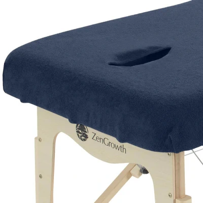 Abbildung von Spannbetttuch Massageliege Marineblau, Mit Aussparung, 280gr/m², 192cm x 63 71cm, Frottee