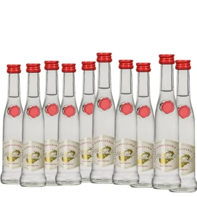 Abbildung von 10 x Obstbrand Mirabelle 4cl (40% Vol) Mirabellenbrand kleine Flaschen Schnaps aus Deutschland Schwechower Obstbrennerei