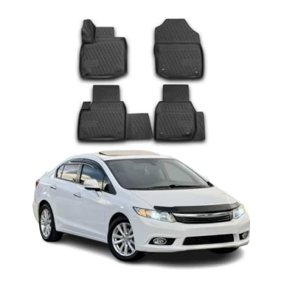 Abbildung von OMAC 3402444 Fußmattensatz TPE (thermoplastischer Elastomer) 4 schwarz HONDA: CIVIC 9