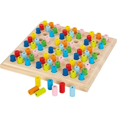 Abbildung von small foot Sudoku bunt aus Holz, Brettspiel zur Förderung des Zahlenverständnis, für Kinder ab 6 Jahren, &quot;bunt&quot; Gesellschaftsspiel Jahre , 2489 Toys, 25 x 3 cm