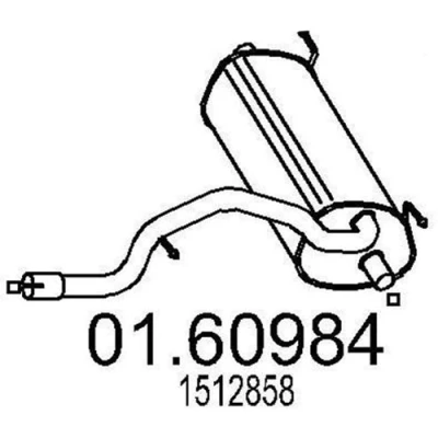 Abbildung von MTS 01.60984 Endschalldämpfer 1000 FORD: KUGA 1