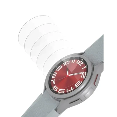 Abbildung von Sinoacc 6 Stück Schutzglas Für Galaxy Watch Classic 43mm Panzerglas, HD Anti Fog Gehärtetes Glas Schutzfolie Samsung Displayschutz Zubehör