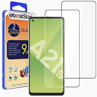 Abbildung von ebestStar {2 Stück) Panzer Schutz Glas für Samsung Galaxy A21S, 3D Displayschutz, 9H gehärte Glas, Abgerundete, Blasenfrei