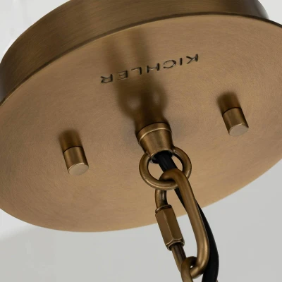 Abbildung von Elstead Lighting QN Linara P BK QUINTIESSE Hängeleuchte E27 1x40W Stahl, Messing schwarz; H:45.3cm Ø15.2cm dimmbar höhenverstellbar