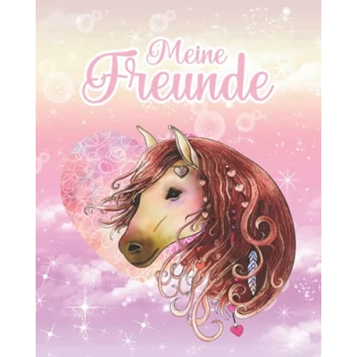 Abbildung von Meine Freunde: Pferde Freundebuch für Mädchen. Schulfreunde Geschenk Grundschulkinder. Pastel Regenbogen