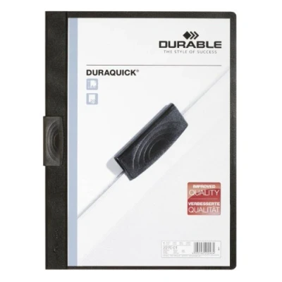 Abbildung von Durable Klemm Mappe Duraquick Klemmappe, für 1 20 Blatt, Stück, schwarz, 227001