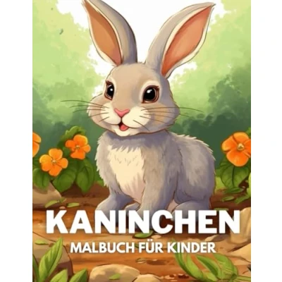 Abbildung von Kaninchen Malbuch für Kinder: +40 lustige und einfache Zeichnungen von niedlichen zum Ausmalen Kinder, Jungen Mädchen, die lieben Stress abbauen entspannen