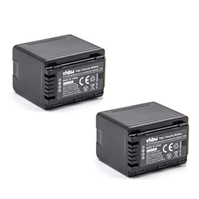 Abbildung von vhbw 2X Akku kompatibel mit Panasonic HC V770EB, V750EB, V757 Videokamera Camcorder (3200 mAh, 3,6 V, Li Ion) + Infochip