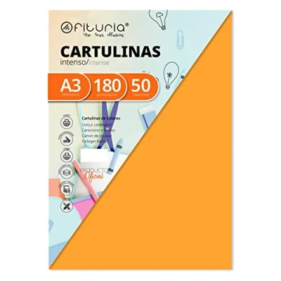 Abbildung von Pack 50 Cartulinas Color Amarillo Oro Tamaño A3 180g