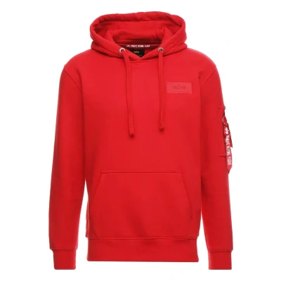 Abbildung von Alpha Industries BACK Print Kapuzenpullover, Herren, Größe: Small, Speed red