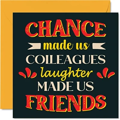Abbildung von Lustige Geburtstagskarten für die Arbeitskollege Laughter Made Us Friends Witz Happy Birthday Karte von Freund, Kollege Geburtstagsgeschenk, 145 mm x Banter Freundschaft Grußkarten Geschenk