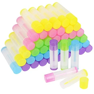 Abbildung von ProLeo 50 Stück Leer Lippenstift Lippenpflege Leere Behälter 5g, Leerer Lippenbalsam Farbig Hülsen für Lippenbalm, selbstgemachten Balsam, DIY Kosmetik