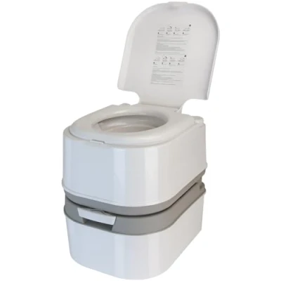 Abbildung von BB Sport Mobile Campingtoilette 24l mit Kolbenpumpe und Toilettenpapierfach tragbares Reise WC