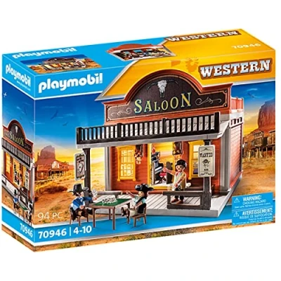Abbildung von Playmobil® Western Saloon Spielbausteine, (Set, 1 St., Playmobil Spielset), 1x PLAYMOBIL, Anleitung, Zubehörteile