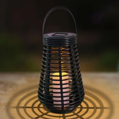 Abbildung von LQWELL LED Solarleuchte Solarlampen Klein für Garten Außen 1 Stück, Solar Laterne Warmweiß, Wasserdichte Solarlaterne, Rattan Gartenleuchten Draußen, Hof, Zimmer, Party Fest deko