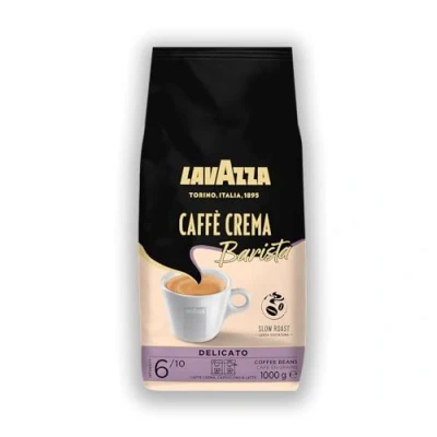 Abbildung von Lavazza, Caffè Crema Barista Delicato, Arabica &amp; Robusta Kaffeebohnen, für Espressomaschinen, mit Schokolade Kakaoaromen, Ausgewogener Geschmack, Intensität 6/10, Mittlere Röstung, 1 kg Packung