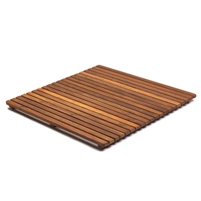 Abbildung von asinox Quadrat Duschmatte Gitter, Dichtes Holz, braun, 71x71 cm (1er Pack)