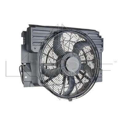 Abbildung von NRF 47218 Lüfter 438 12 400 mit Kühlerlüfterrahmen (Zarge), bürstenloser Motor BMW: X5 kfzteile, kfzteile24, bandel online, bandel, atp autoteile,