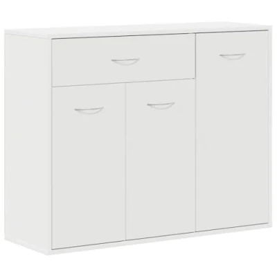 Abbildung von vidaXL Sideboard mit 1 Schublade 3 Türen Kommode Anrichte Schrank Beistellschrank Mehrzweckschrank Standschrank Weiß 88x30x70cm Holzwerkstoff